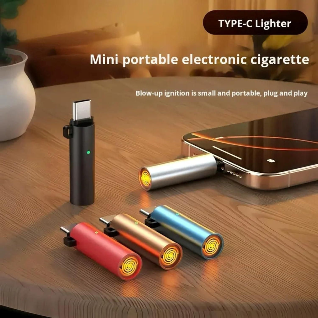 USB Type-C Electric Cigarette Lighter – Rechargeable Flameless Lighter