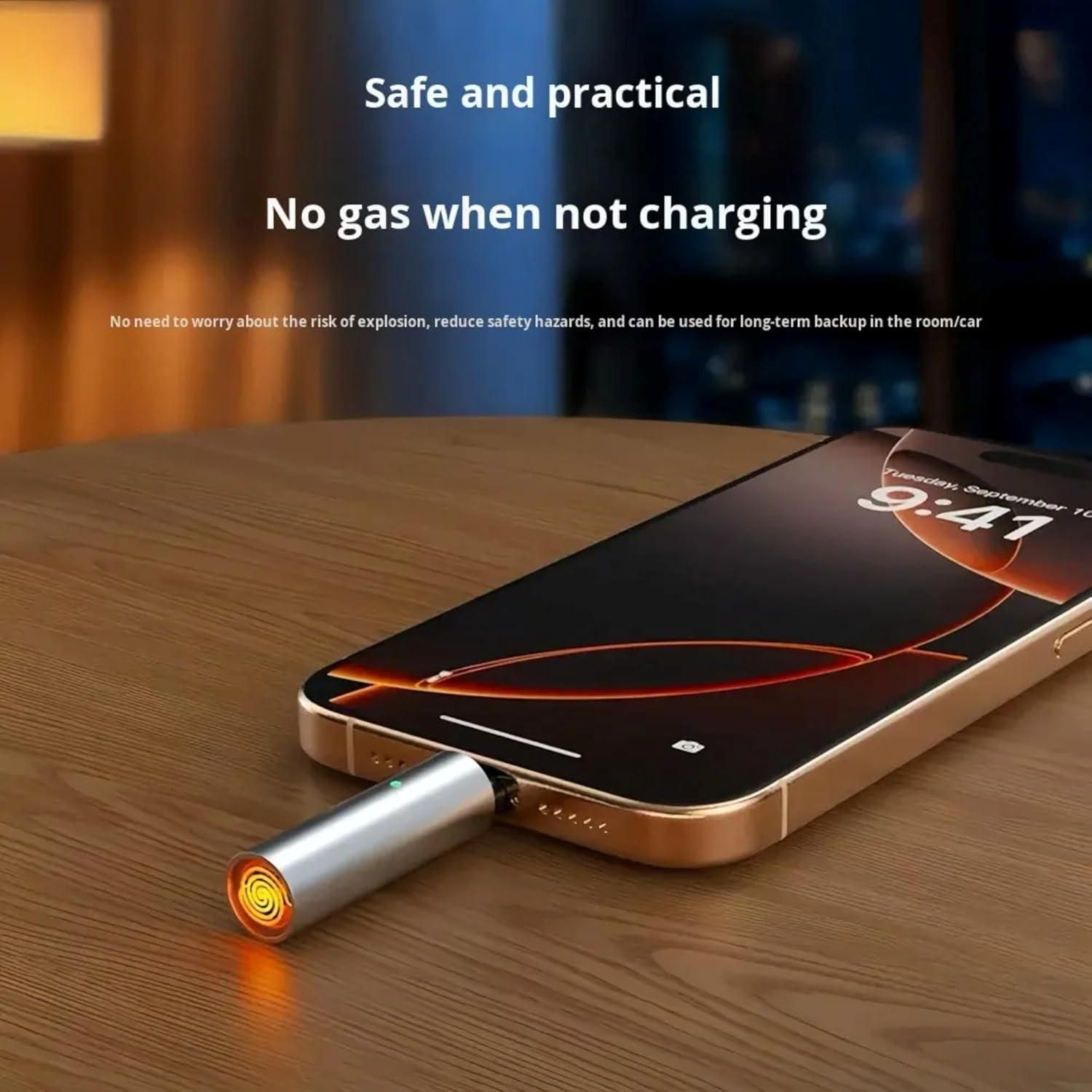 USB Type-C Electric Cigarette Lighter – Rechargeable Flameless Lighter