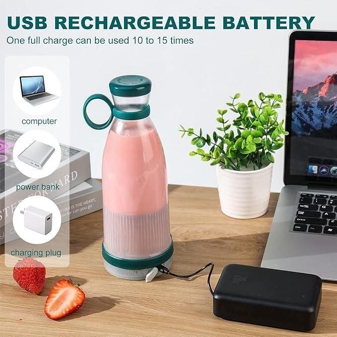 Portable USB Rechargeable Mini Blender – Travel Juice Maker