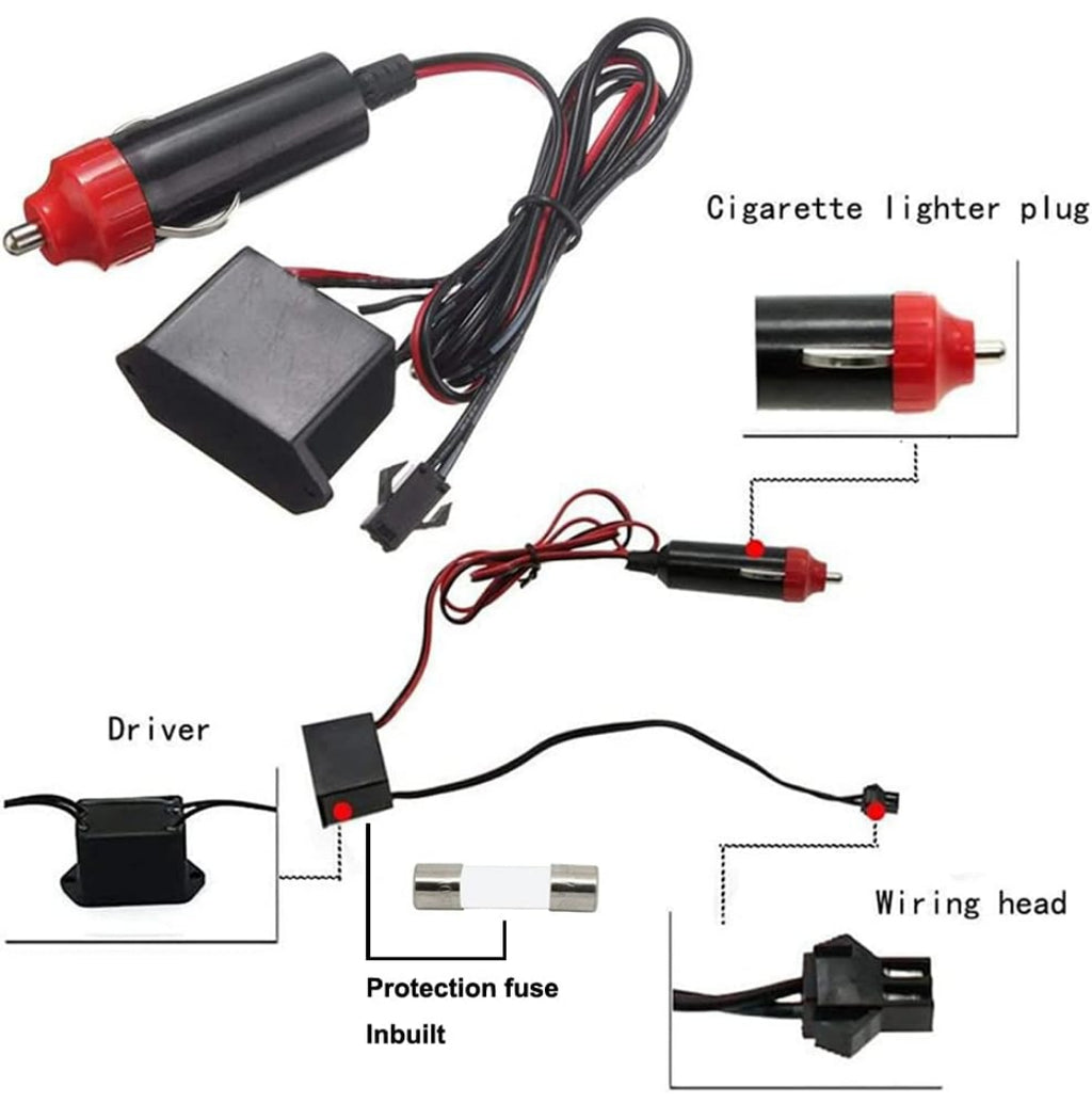 RGB Ambient RXTE8109 Neon Light – Multi-Color Car Interior LED Strip