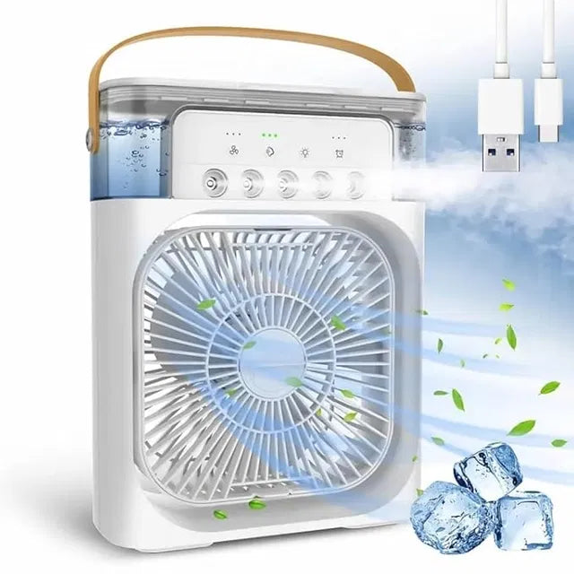 Portable USB Air Cooler Fan with Water Cooling – Mini Personal AC
