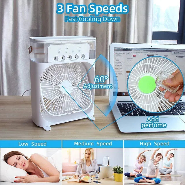Portable USB Air Cooler Fan with Water Cooling – Mini Personal AC
