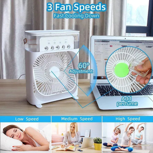 Portable USB Air Cooler Fan with Water Cooling – Mini Personal AC